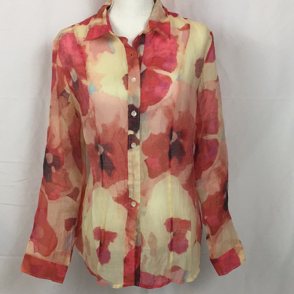 Floral button down.